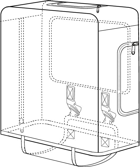 Clear Hard Sided Luggage Cover With Clear Back Pocket